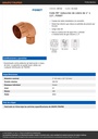 Codo 90° reducción de cobre de 1' x 1/2', FOSET