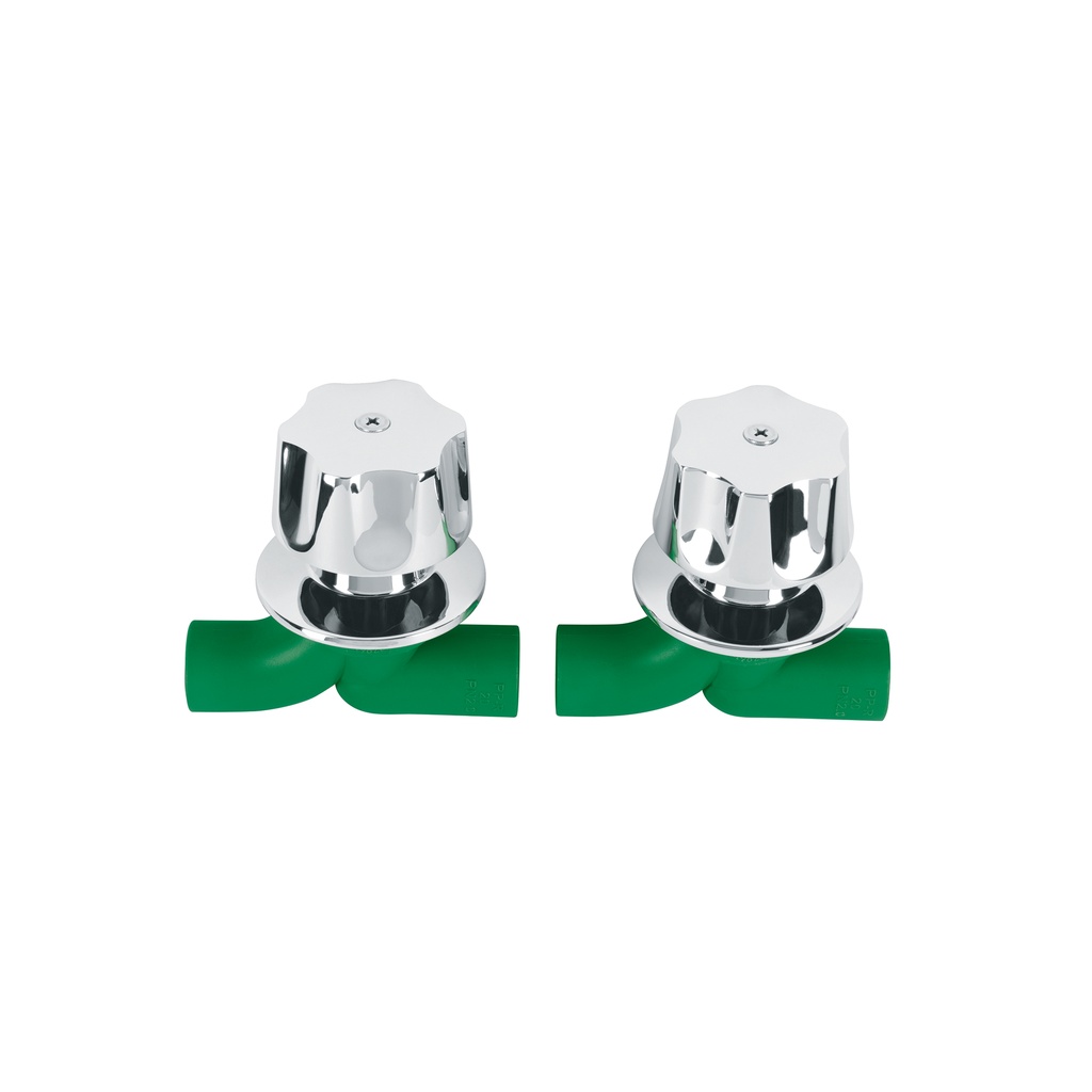 Juego de 2 llaves de empotrar PPR 1/2' con manerales, FOSET