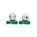 Juego de 2 llaves de empotrar PPR 1/2' con manerales, FOSET