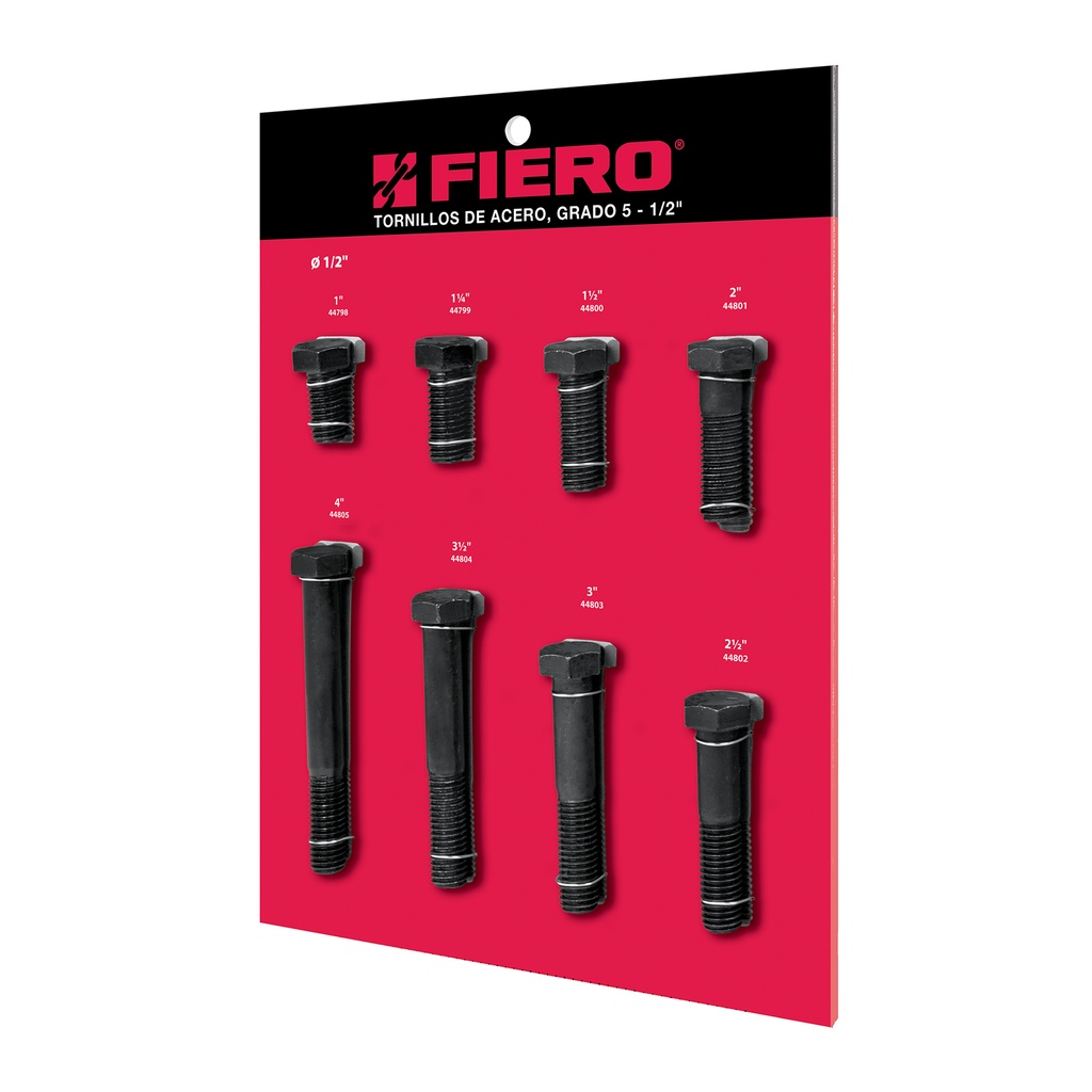 Exhibidor FIERO de tornillos #3, grado 5