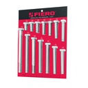 Exhibidor FIERO con tornillos tipo máquina, 1/2'