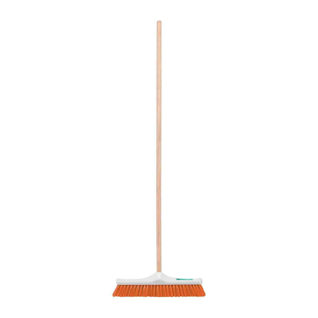 Cepillo para barrer cerda rígida de 40 cm, bastón de madera