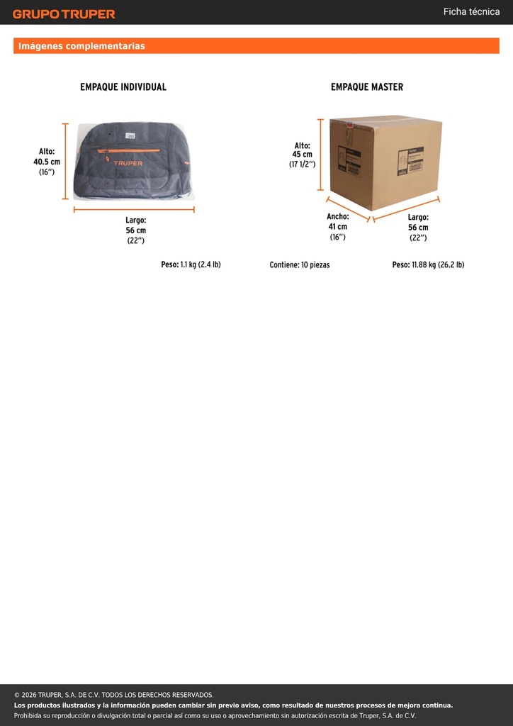Maleta deportiva de 66 cm, TRUPER