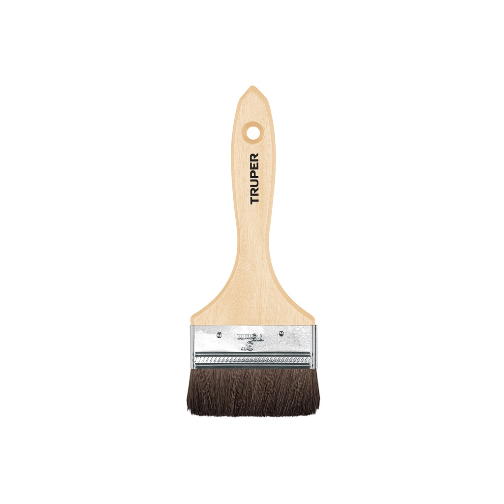 Brocha pelo de camello de 3' con mango de madera, TRUPER