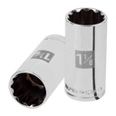 Dado largo de 1-1/8', 12 puntas, cuadro 1/2', TRUPER