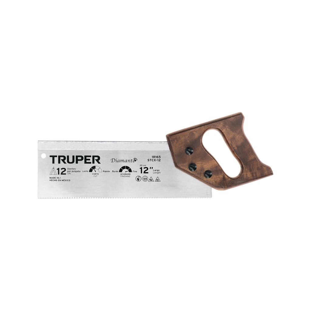 Serrucho de costilla 12' Diamante, 12 DPP, TRUPER