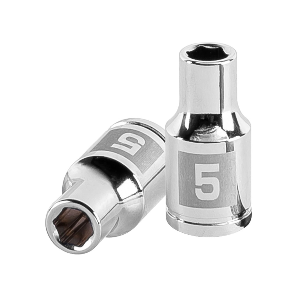 Dado de 5 mm, 6 puntas, cuadro 1/4', TRUPER