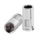 Dado de 8 mm, 6 puntas, cuadro 1/4', TRUPER