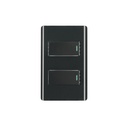 Placa armada negra 1 interruptor y 1 de 3 vías 1 mód, Lisboa