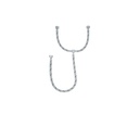 Manguera 'T' lavabo/fregadero,acero inox,1/2'x1/2'x1/2',55cm