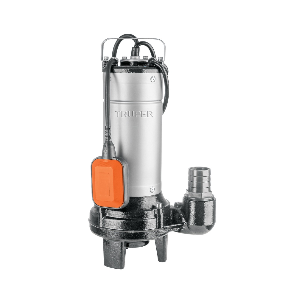 Bomba sumergible acero inox./hierro, a.sucia,1-1/2HP, TRUPER