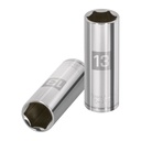 Dado largo de 13 mm, 6 puntas, cuadro 1/4', TRUPER