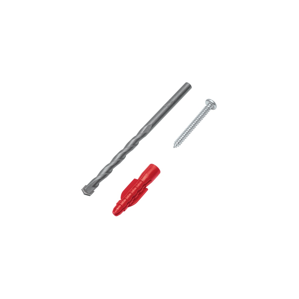 Kit de 20 taquetes 1/4' con pijas #8 y 1 broca 1/4', FIERO