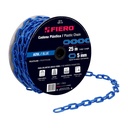 Metro de cadena de 5 mm de plástico azul, carrete de 25 m