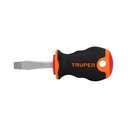 Desarmador plano 1/4' x 1-1/2' mango Comfort Grip, TRUPER