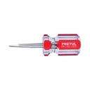Desarmador plano 1/4 x 1-1/2' mango de PVC, PRETUL