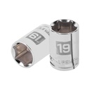 Dado de 19 mm, 6 puntas, cuadro 1/2', TRUPER