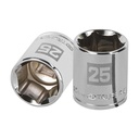 Dado de 25 mm, 6 puntas, cuadro 1/2', TRUPER