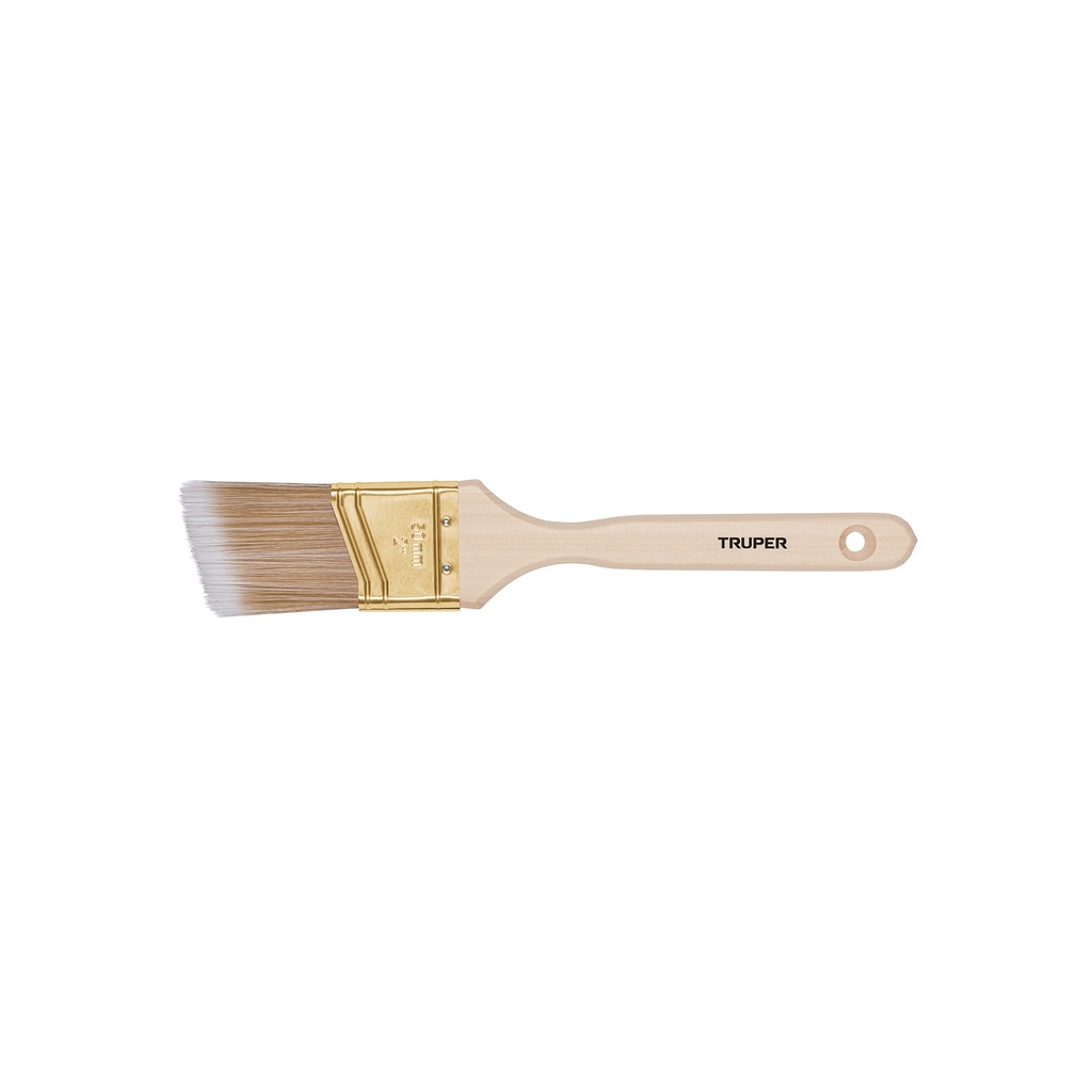 Brocha cerdas sintéticas 2' corte angular, mango de madera
