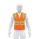 Chaleco de seguridad naranja max visibilidad y 6 bolsas