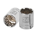 Dado de 24 mm, 12 puntas, cuadro 1/2', TRUPER