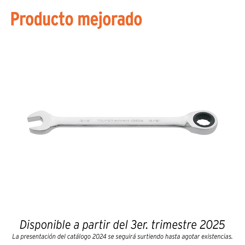 Llave combinada con matraca 15/16' x 325 mm largo, EXPERT