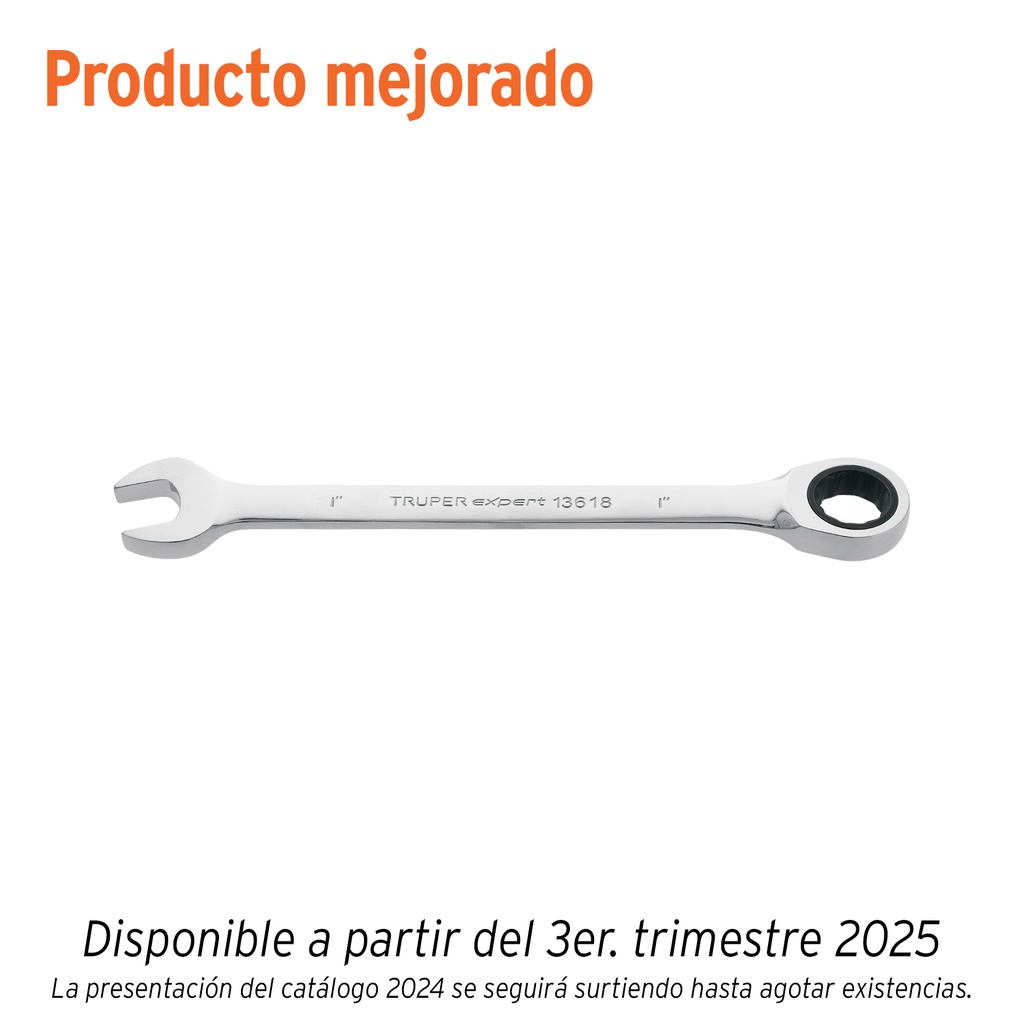 Llave combinada con matraca 1' x 325 mm largo, EXPERT