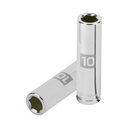 Dado largo de 10 mm, 6 puntas, cuadro 3/8', TRUPER