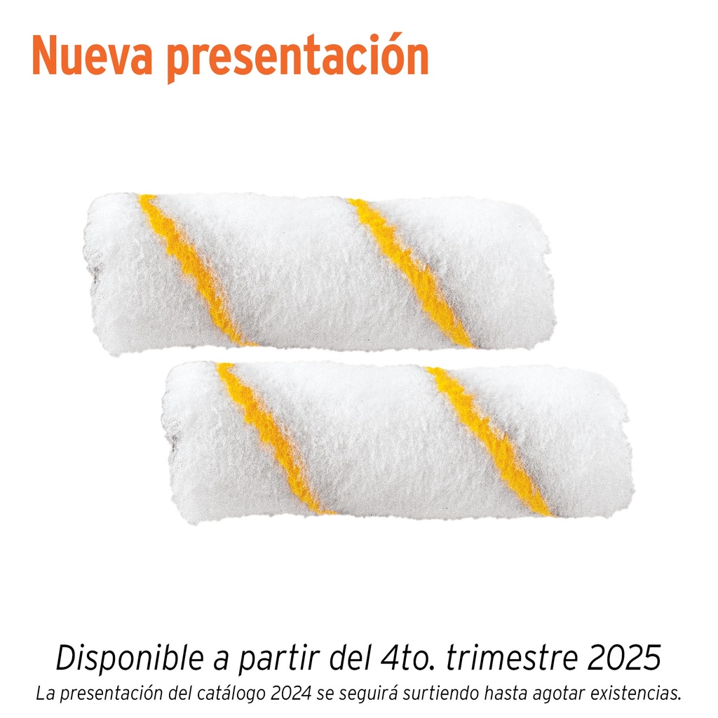 Bolsa c/2 felpas p/mini rodillo de poliéster 4'x3/8', TRUPER