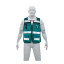 Chaleco brigadista con cintas reflejantes, color verde