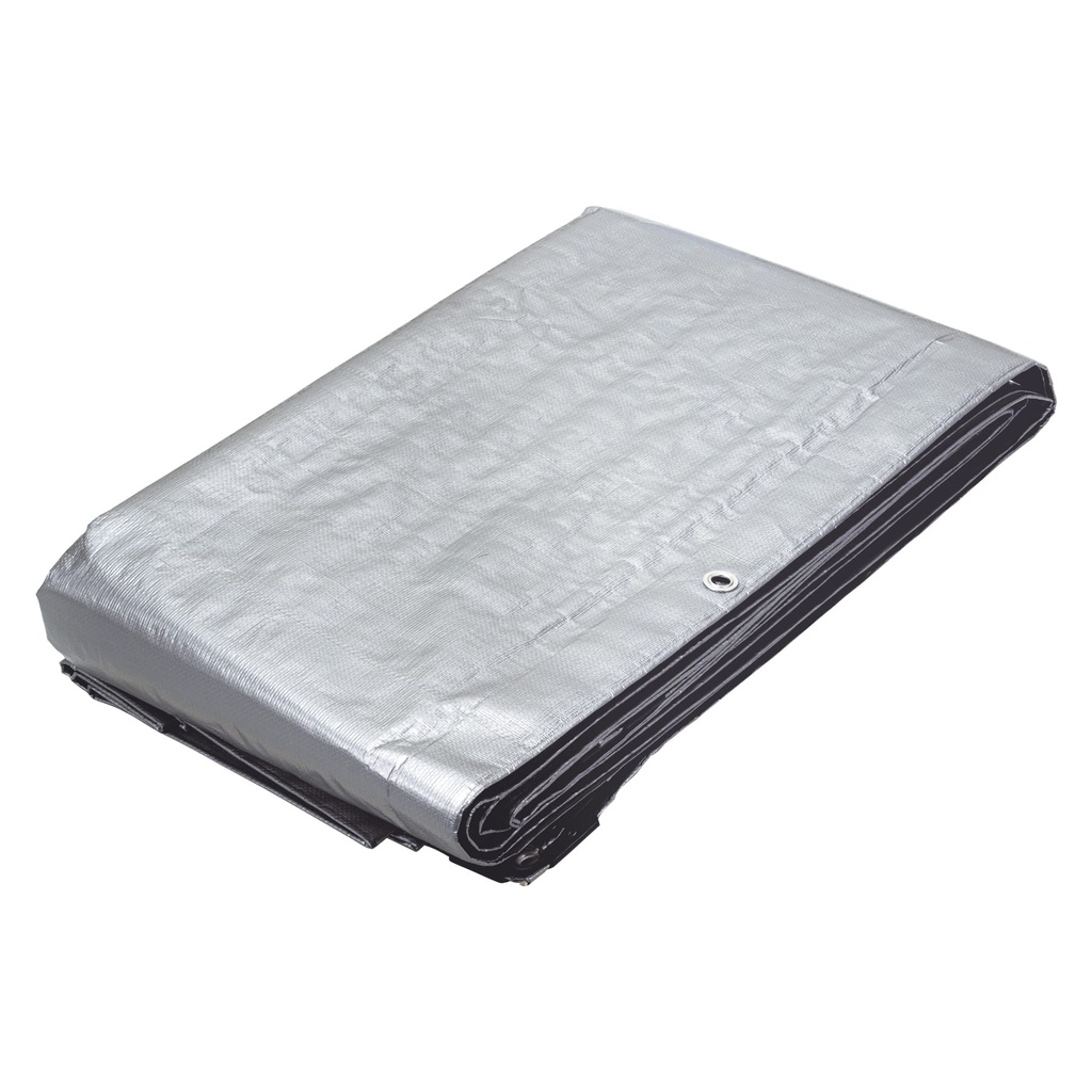 Lona de polietileno reforzada 5 x 6 m, gris, 180g/m2, TRUPER