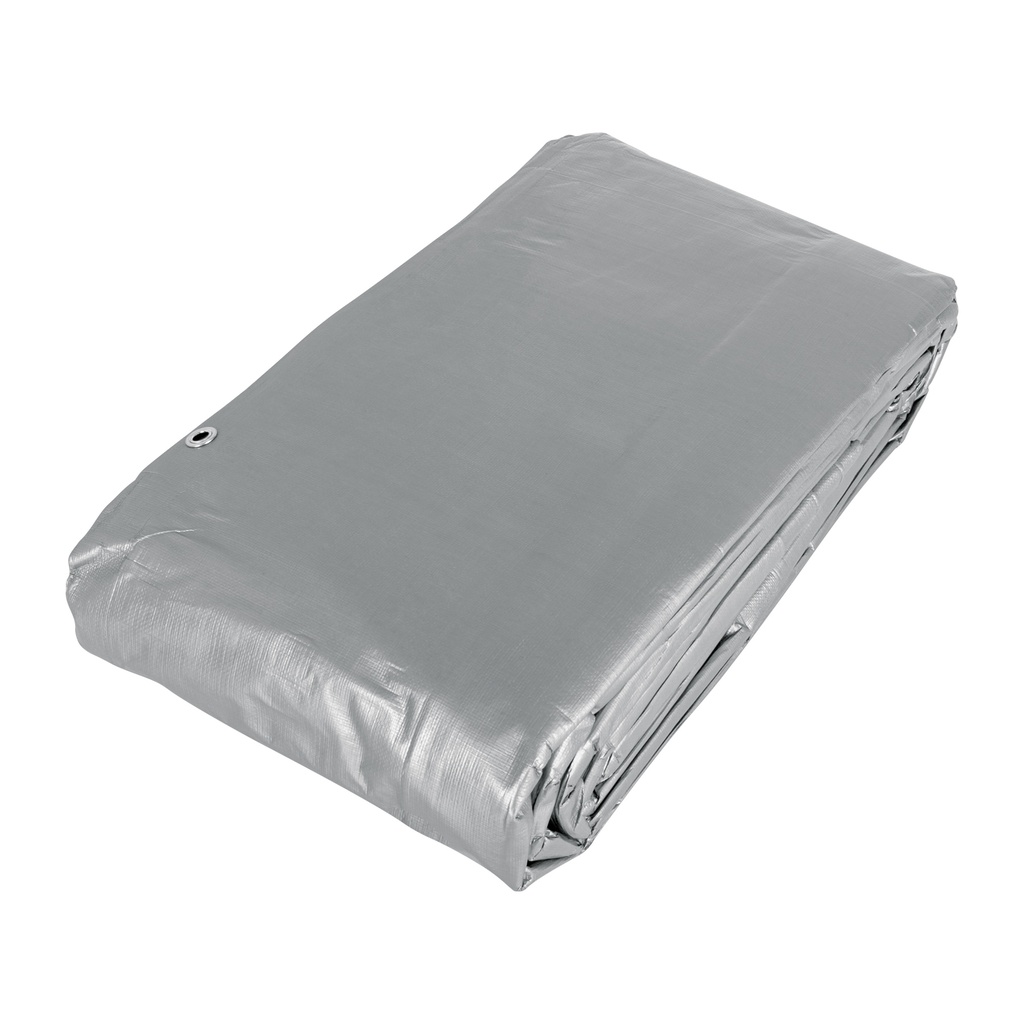 Lona de polietileno reforzada 6x12 m, gris, 180g/m2, TRUPER