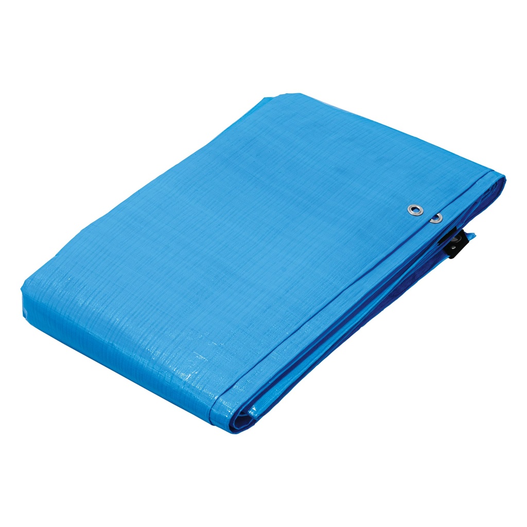 Lona de polietileno reforzada 5 x 6 m, azul, 180g/m2, TRUPER