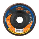 Disco laminado 4-1/2' grano 120 centro 7/8', plástico,TRUPER
