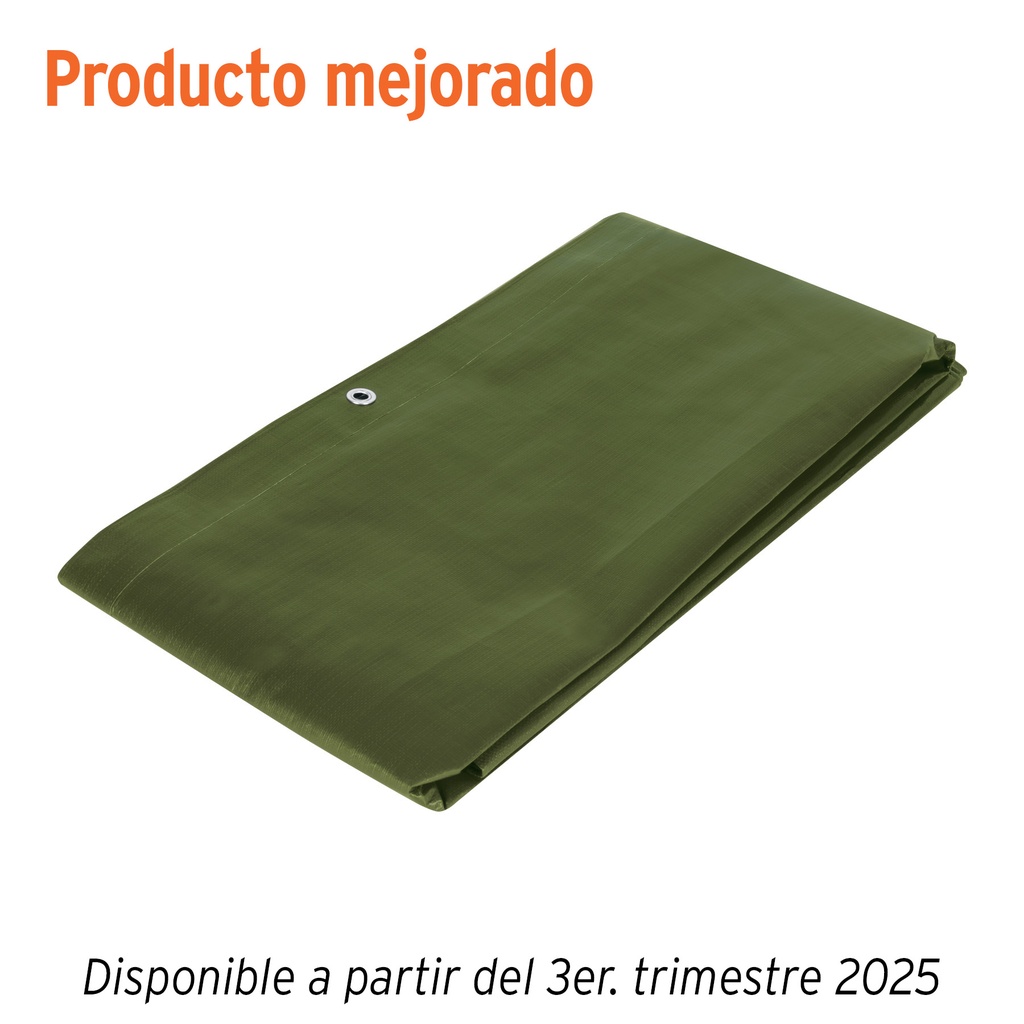 Lona uso rudo 2 x 3 m, verde olivo, 240 g/m2, TRUPER EXPERT