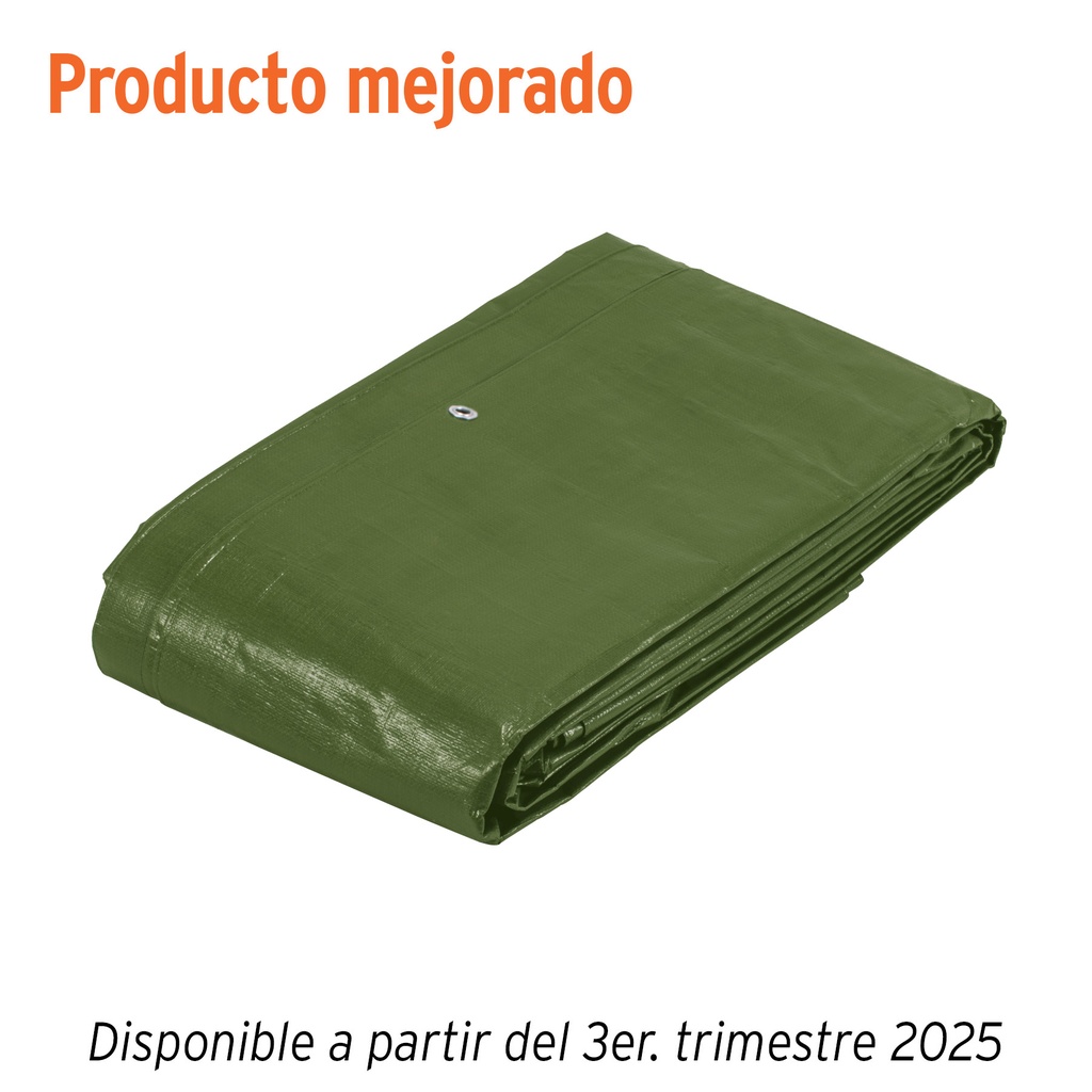 Lona uso rudo 5 x 6 m, verde olivo, 240 g/m2, TRUPER EXPERT
