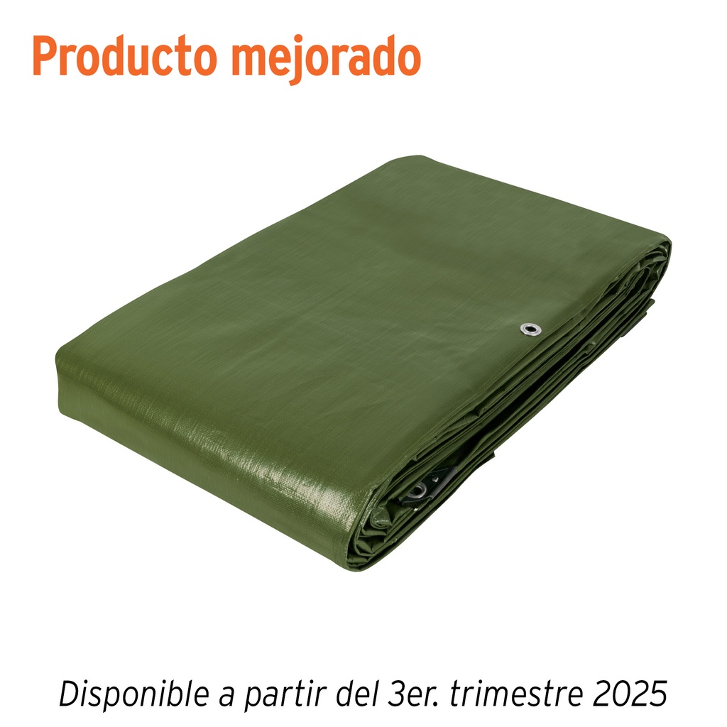 Lona uso rudo 6 x 9 m, verde olivo, 240 g/m2, TRUPER EXPERT