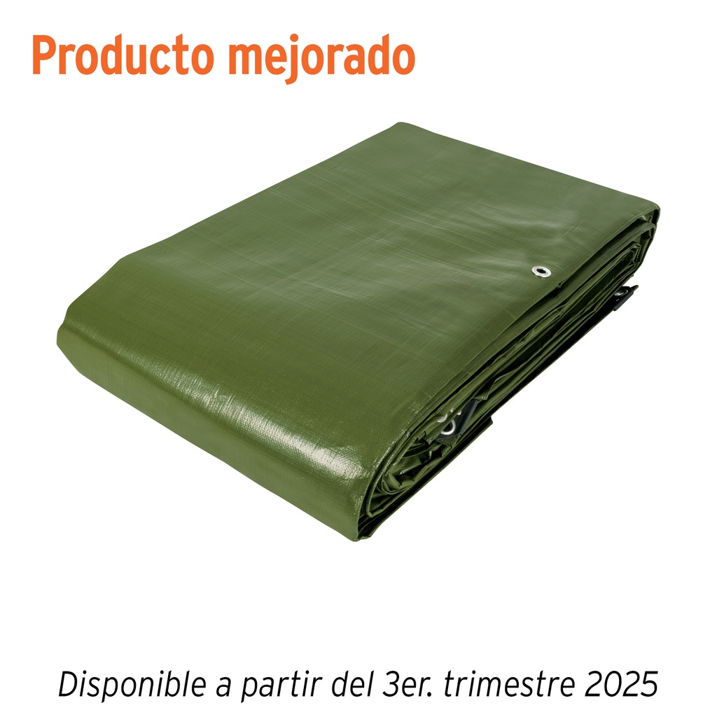 Lona uso rudo 6 x 12 m, verde olivo, 240 g/m2, TRUPER EXPERT