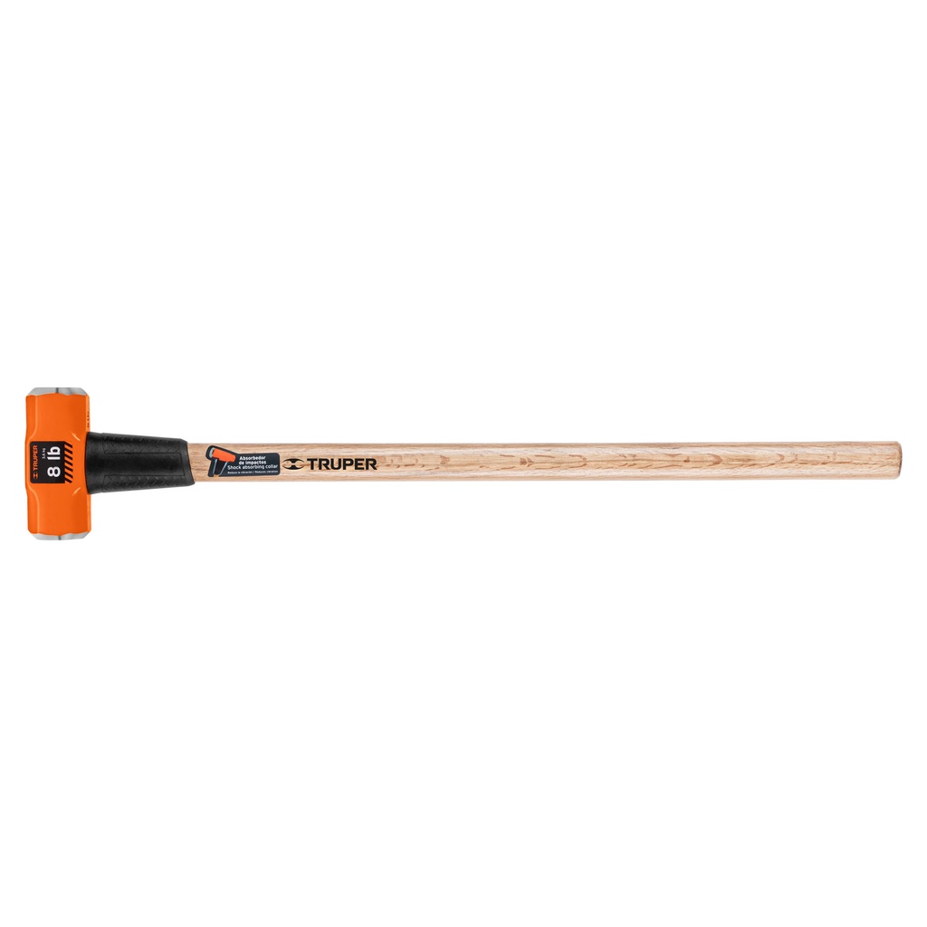 Marro octagonal 8 lb, mango de madera 36', TRUPER