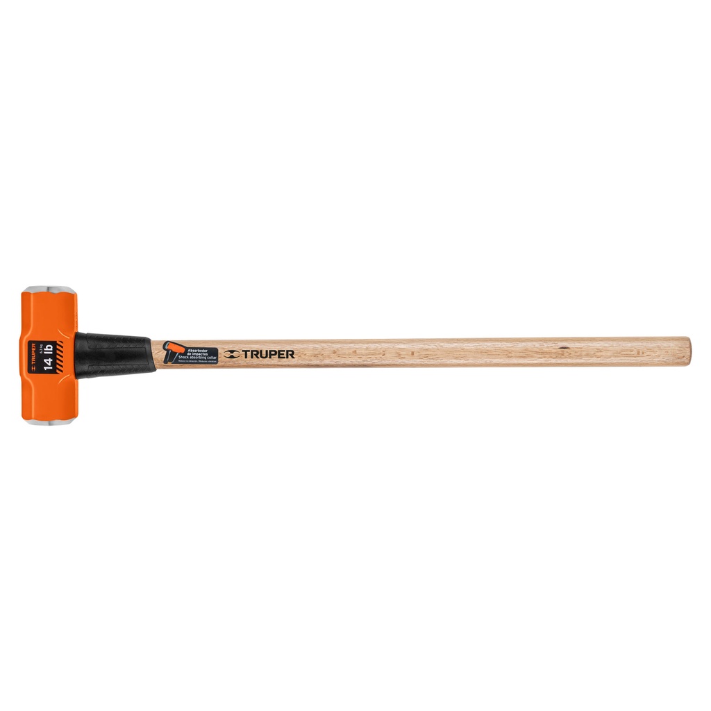 Marro octagonal 14 lb, mango de madera 36', TRUPER