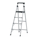Escalera tubular plegable, 4 peldaños, aluminio, TRUPER