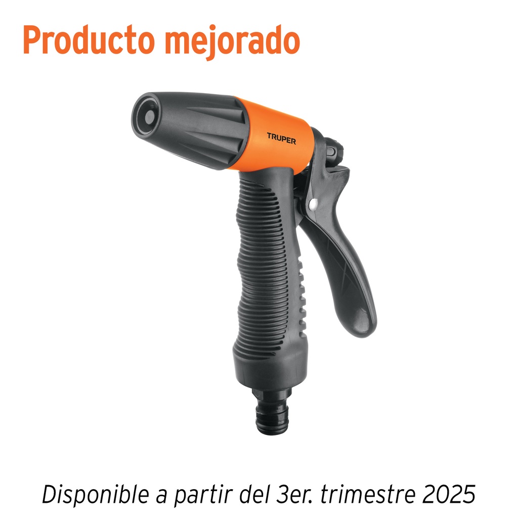 Pistola para riego de 2 funciones plástica con recubrimiento
