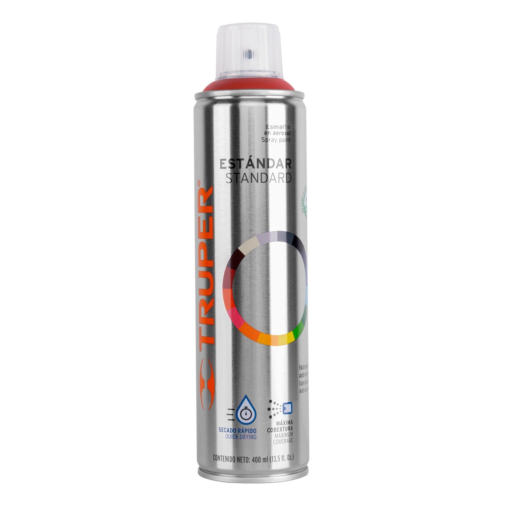 Pintura en aerosol, rojo primario, bote esbelto, 400ml