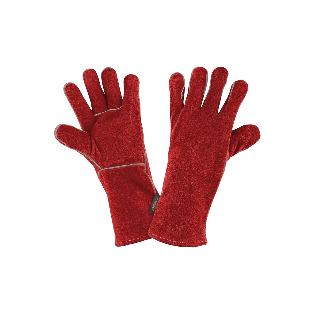 Guantes para soldador, rojos, TRUPER