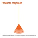Escoba plástica para jardín, flexible, 26 dientes, mango 48'