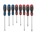 Juego de 8 desarmadores mango Comfort Grip, PRETUL