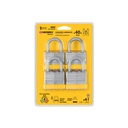 Juego de 4 candados cuerpo laminado, 40 mm, HERMEX BASIC