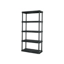 Estante plástico 5 repisas cap. 35 Kg, 180x44x92, PRETUL