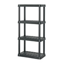 Estante plástico 4 repisas cap. 45 Kg, 125x38x61, PRETUL