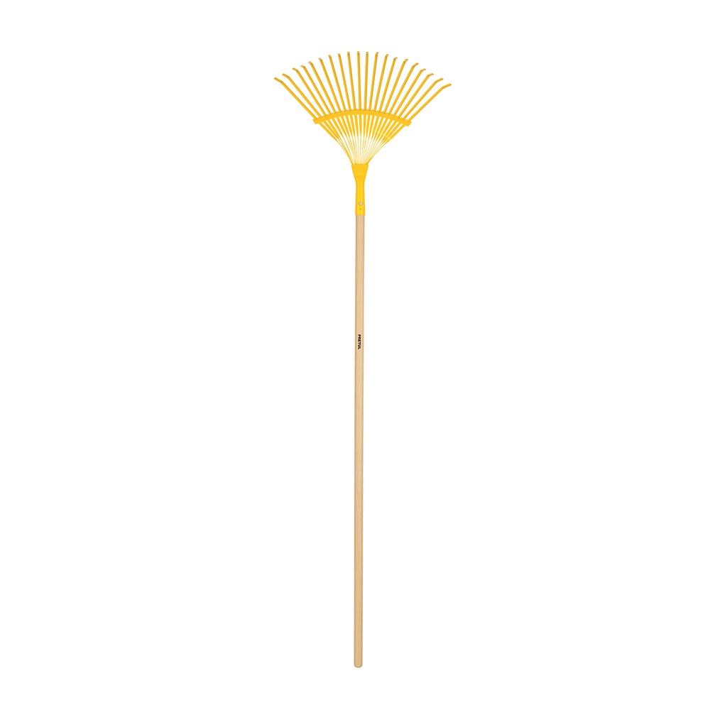 Escoba metálica para jardín, curva, 20 dientes, mango 48'